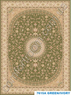 Килим Turkistan 7615A GREEN-IVORY